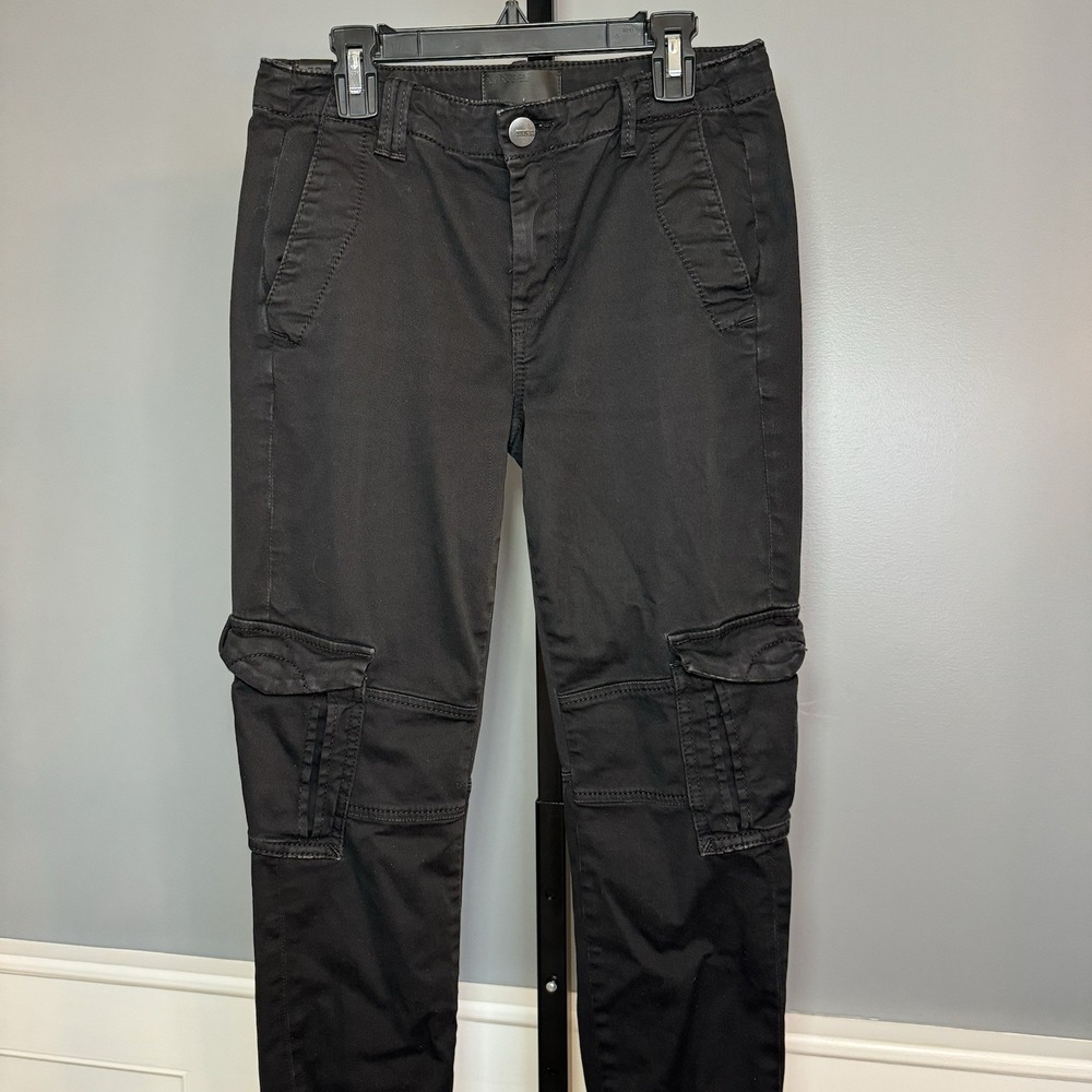 Vince Women's‎ Military Zipper Ankle Cargo Skinny Pants In Black Size 26 - Picture 2 of 16